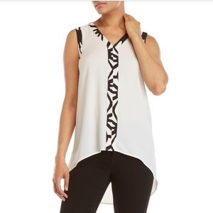 New VINCE CAMUTO Hi-lo Blouse L